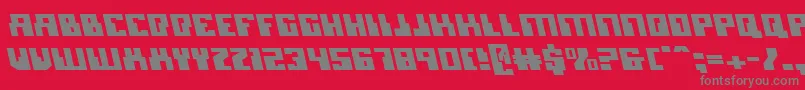 MicronianLeftalic Font – Gray Fonts on Red Background