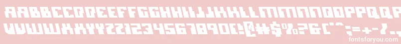 MicronianLeftalic Font – White Fonts on Pink Background