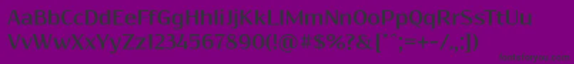 フォントResagokrbold – 紫の背景に黒い文字