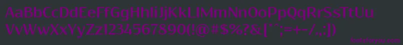 Шрифт Resagokrbold – фиолетовые шрифты на чёрном фоне