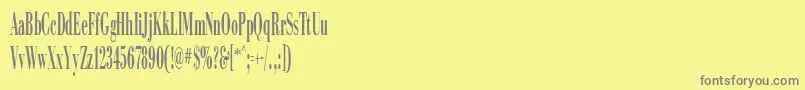 CampagnaRegularDb Font – Gray Fonts on Yellow Background