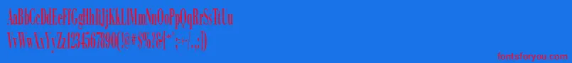 CampagnaRegularDb-Schriftart – Rote Schriften auf blauem Hintergrund