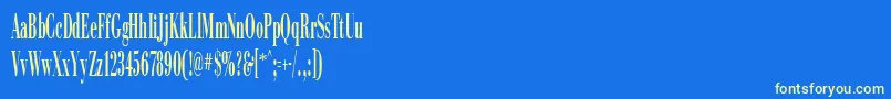 CampagnaRegularDb-Schriftart – Gelbe Schriften auf blauem Hintergrund