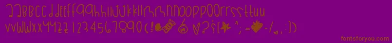 Bananasinpajamas Font – Brown Fonts on Purple Background