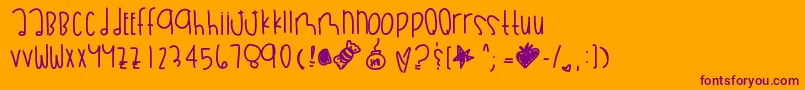 More about Bananasinpajamas Font Bananasinpajamas Font – Purple Fonts on Orange Background
