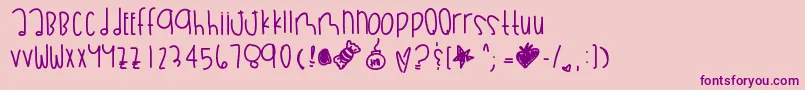 Bananasinpajamas Font – Purple Fonts on Pink Background