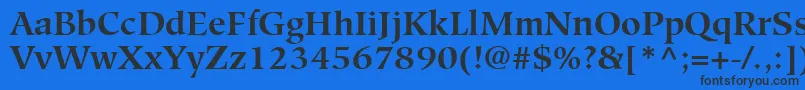 GlossarySsiBold-Schriftart – Schwarze Schriften auf blauem Hintergrund