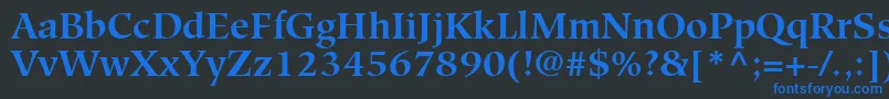 GlossarySsiBold Font – Blue Fonts on Black Background