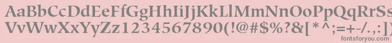 フォントGlossarySsiBold – ピンクの背景に灰色の文字