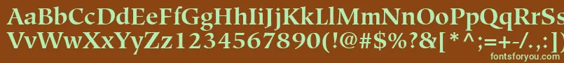 GlossarySsiBold Font – Green Fonts on Brown Background