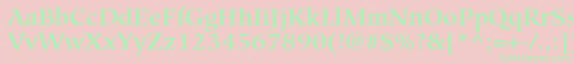 GlossarySsiBold Font – Green Fonts on Pink Background