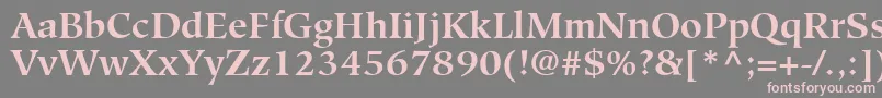 Fonte GlossarySsiBold – fontes rosa em um fundo cinza