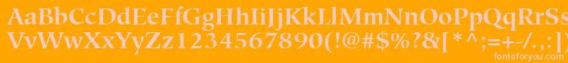 Шрифт GlossarySsiBold – розовые шрифты на оранжевом фоне