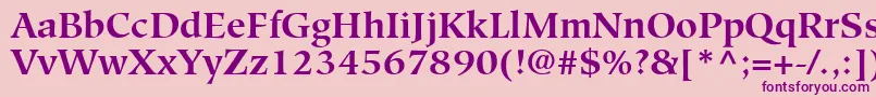 GlossarySsiBold Font – Purple Fonts on Pink Background