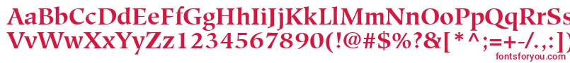 GlossarySsiBold-Schriftart – Rote Schriften auf weißem Hintergrund