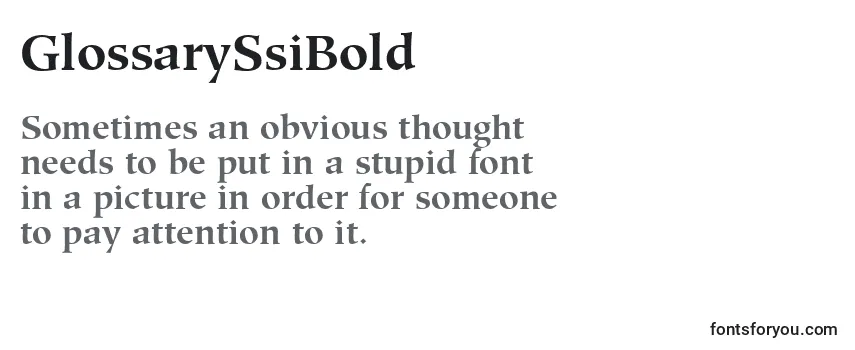 GlossarySsiBold Font