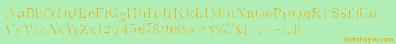 Supersta Font – Orange Fonts on Green Background