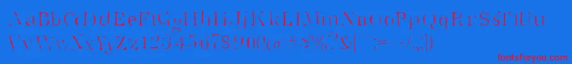 Supersta Font – Red Fonts on Blue Background