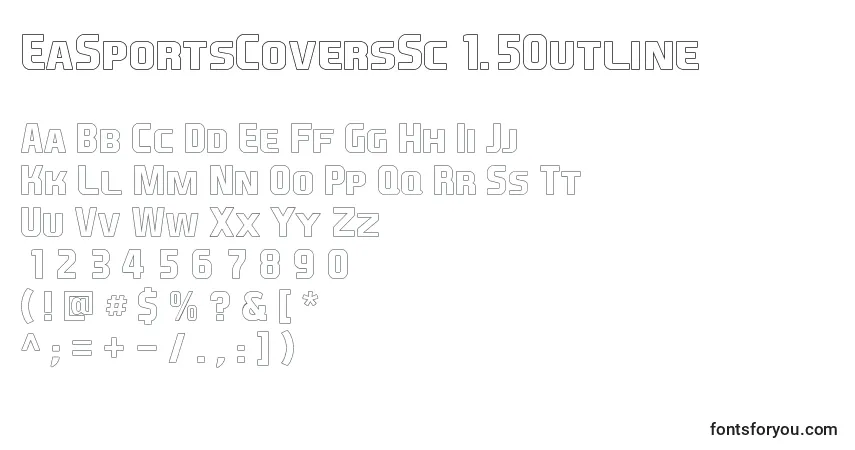 Schriftart EaSportsCoversSc1.5Outline – Alphabet, Zahlen, spezielle Symbole