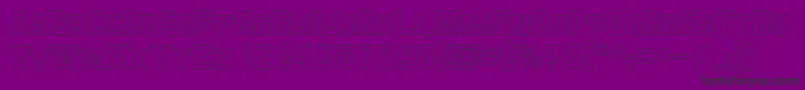 フォントEaSportsCoversSc1.5Outline – 紫の背景に黒い文字