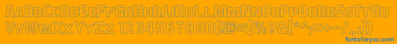 EaSportsCoversSc1.5Outline Font – Blue Fonts on Orange Background