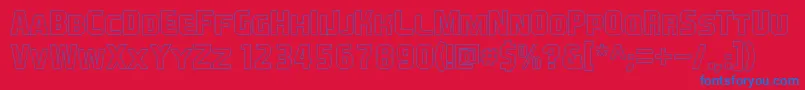 EaSportsCoversSc1.5Outline Font – Blue Fonts on Red Background