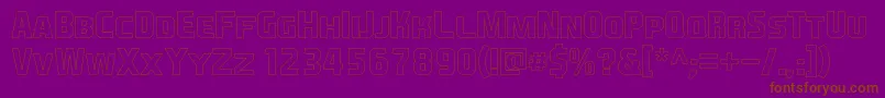 EaSportsCoversSc1.5Outline-fontti – ruskeat fontit violetilla taustalla