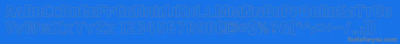 EaSportsCoversSc1.5Outline Font – Gray Fonts on Blue Background