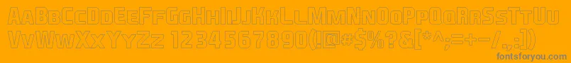 Fonte EaSportsCoversSc1.5Outline – fontes cinzas em um fundo laranja