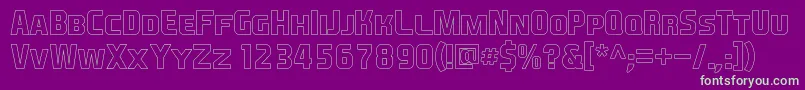 EaSportsCoversSc1.5Outline Font – Green Fonts on Purple Background