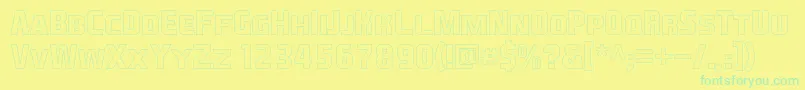 EaSportsCoversSc1.5Outline Font – Green Fonts on Yellow Background
