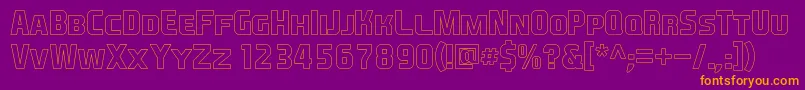 EaSportsCoversSc1.5Outline Font – Orange Fonts on Purple Background
