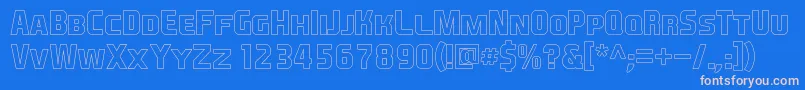 EaSportsCoversSc1.5Outline Font – Pink Fonts on Blue Background
