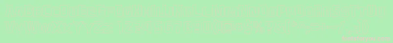 Czcionka EaSportsCoversSc1.5Outline – różowe czcionki na zielonym tle
