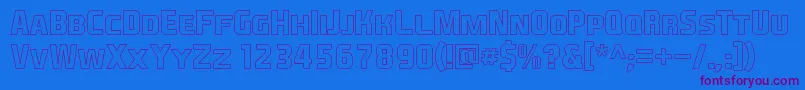 Weitere Informationen zur EaSportsCoversSc1.5Outline-Schriftart EaSportsCoversSc1.5Outline-Schriftart – Violette Schriften auf blauem Hintergrund