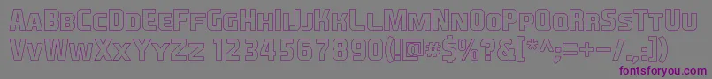 EaSportsCoversSc1.5Outline Font – Purple Fonts on Gray Background
