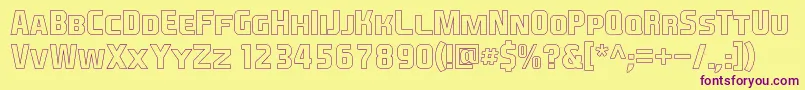 Weitere Informationen zur EaSportsCoversSc1.5Outline-Schriftart EaSportsCoversSc1.5Outline-Schriftart – Violette Schriften auf gelbem Hintergrund
