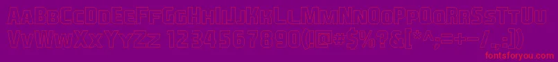 Weitere Informationen zur EaSportsCoversSc1.5Outline-Schriftart EaSportsCoversSc1.5Outline-Schriftart – Rote Schriften auf violettem Hintergrund