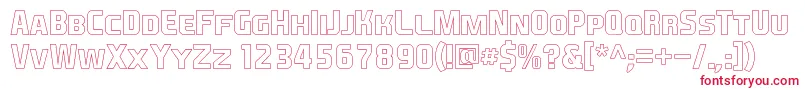 EaSportsCoversSc1.5Outline Font – Red Fonts on White Background