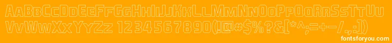 Подробнее о шрифте EaSportsCoversSc1.5Outline Шрифт EaSportsCoversSc1.5Outline – белые шрифты на оранжевом фоне