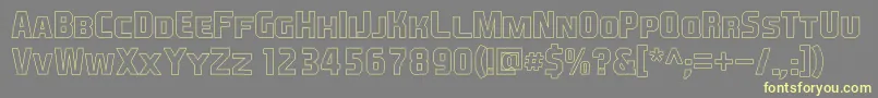 EaSportsCoversSc1.5Outline-fontti – keltaiset fontit harmaalla taustalla