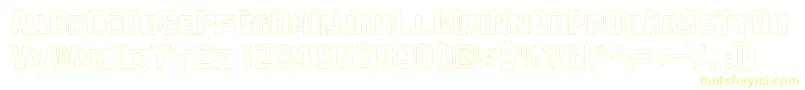 Подробнее о шрифте EaSportsCoversSc1.5Outline Шрифт EaSportsCoversSc1.5Outline – жёлтые шрифты на белом фоне