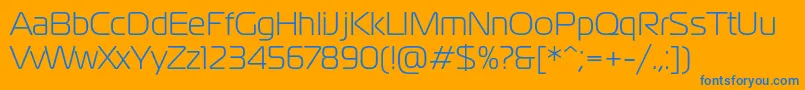 Magistralc-fontti – siniset fontit oranssilla taustalla