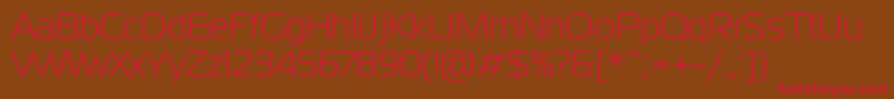 Magistralc Font – Red Fonts on Brown Background