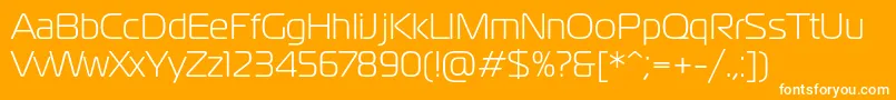 Magistralc Font – White Fonts on Orange Background
