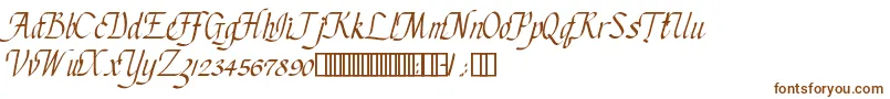 Шрифт ChanceryCursive – коричневые шрифты на белом фоне