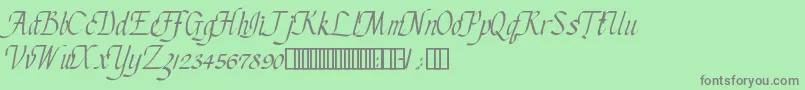 ChanceryCursive Font – Gray Fonts on Green Background