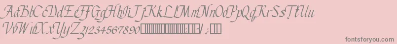 ChanceryCursive Font – Gray Fonts on Pink Background