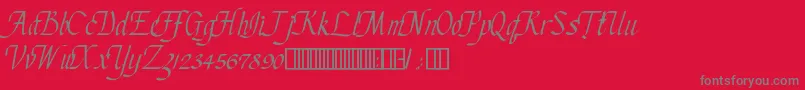 ChanceryCursive Font – Gray Fonts on Red Background