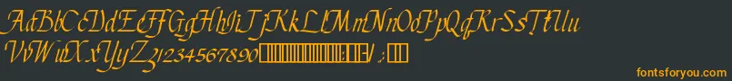 ChanceryCursive Font – Orange Fonts on Black Background